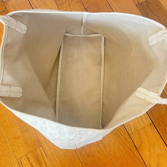MINT Goyard Goyardine Saint Louis PM White Tote Bag Free Poshmark Authentication - Picture 9 of 14